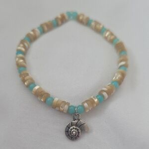 Seashell Charm Beaded Bracelet